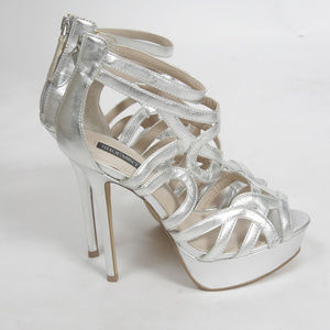 NEW Shoemint Emery Stiletto Silver Heels-Size 6